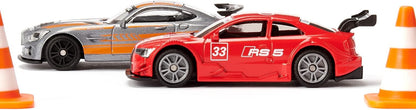 siku 6331, Race Gift Set, Mercedes-AMG GT4, Audi RS 5 Racing and BMW M4, Incl. 6 pylons, Toy Cars, Metal/Plastic, Multicolour, With sports rims and rear wings