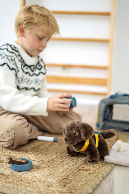 Small Foot - Small Foot - Knuffel Hond met Draagtas en Verzorgingsset