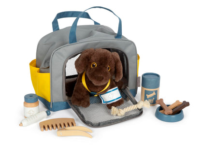 Small Foot - Small Foot - Knuffel Hond met Draagtas en Verzorgingsset