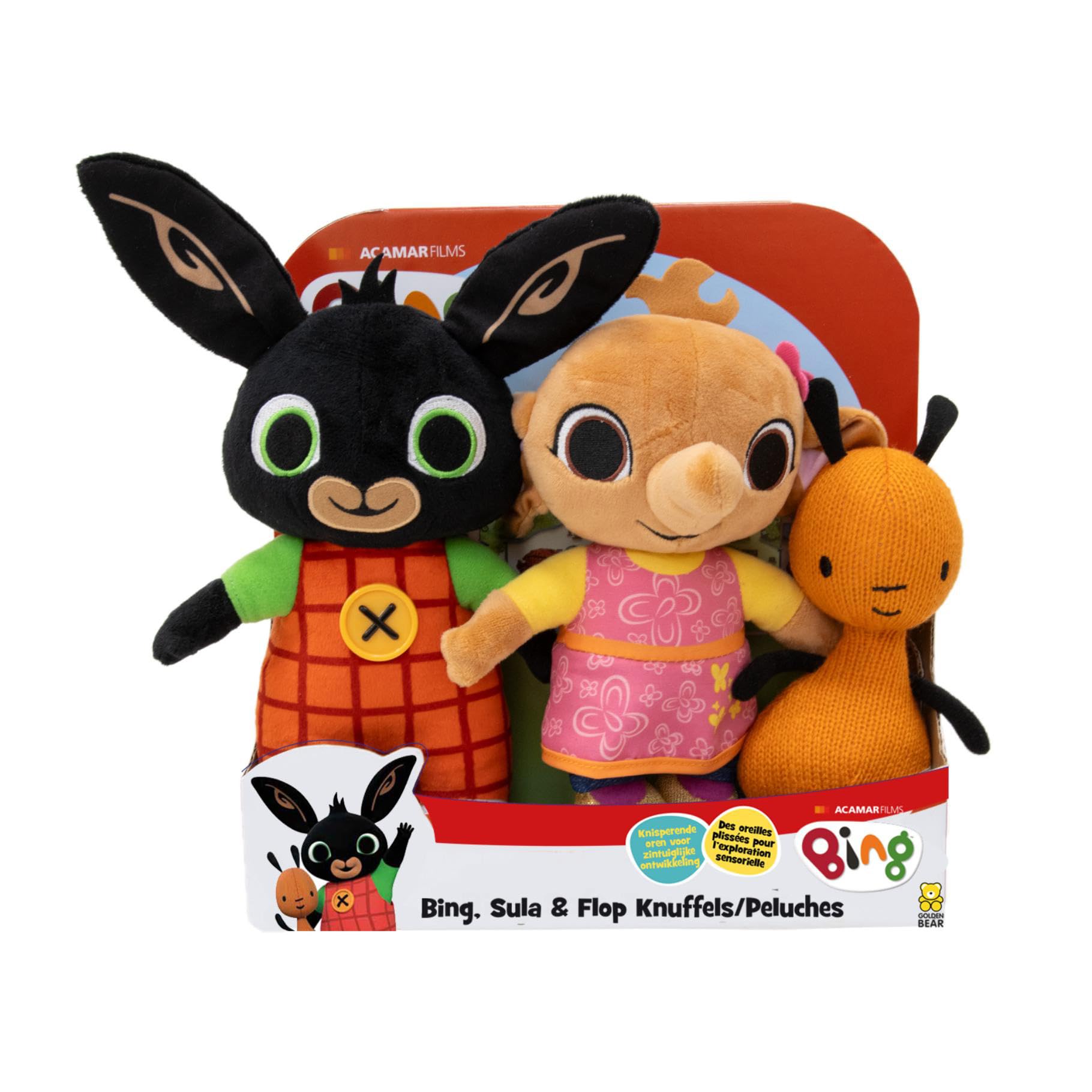 Bing Cuddly Set Plush Bing, Flop and Sula - Soft Plush Toy