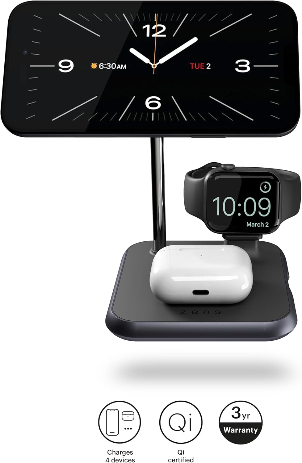 Zens - Wireless Charger 4In1 Zedc20B/00