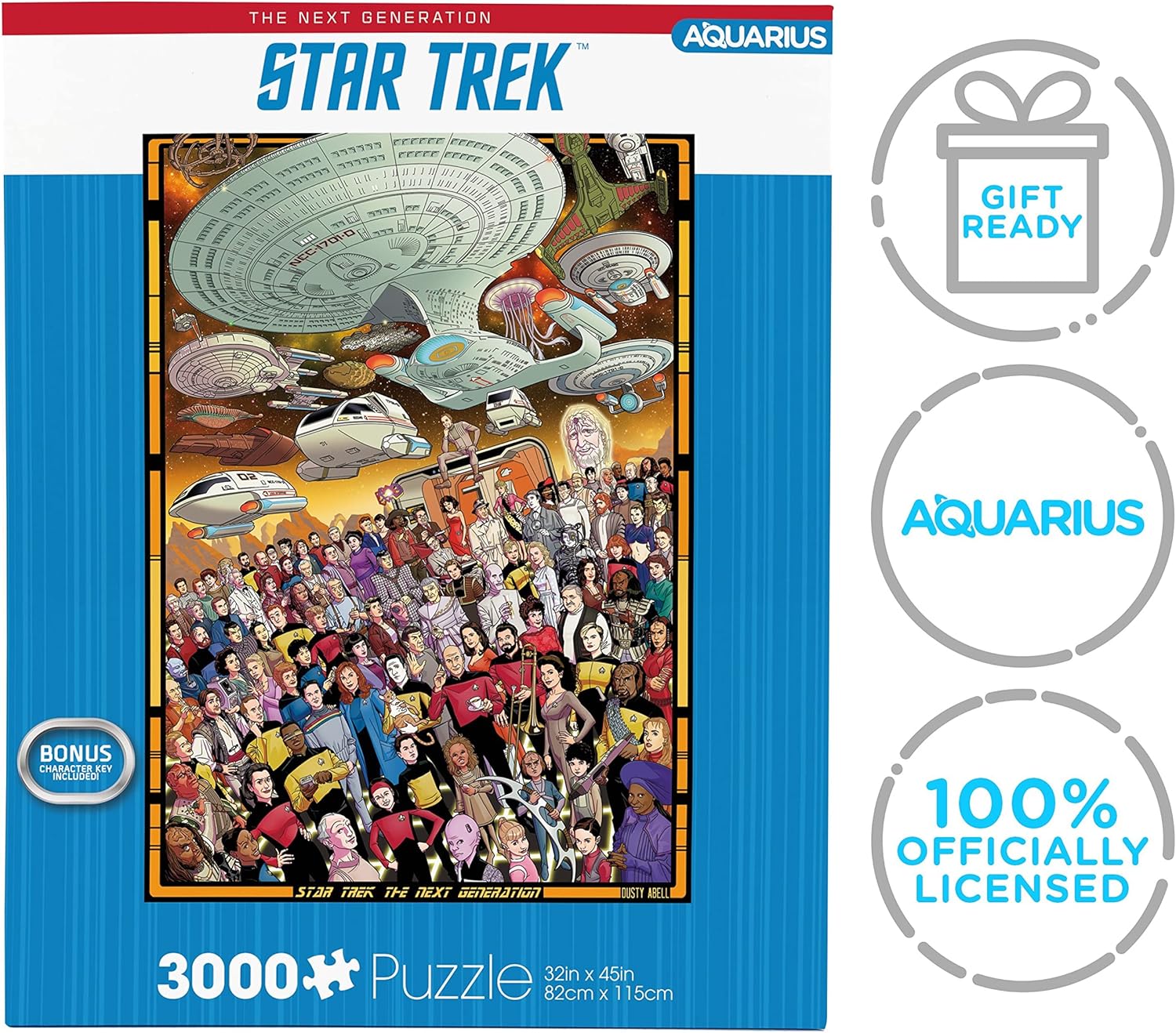 AQUARIUS Star Trek Next Gen Puzzle (3000 Piece Jigsaw Puzzle) - Officially Licensed Star Trek Merchandise & Collectibles - Glare Free - Precision Fit - 32 x 45 Inches