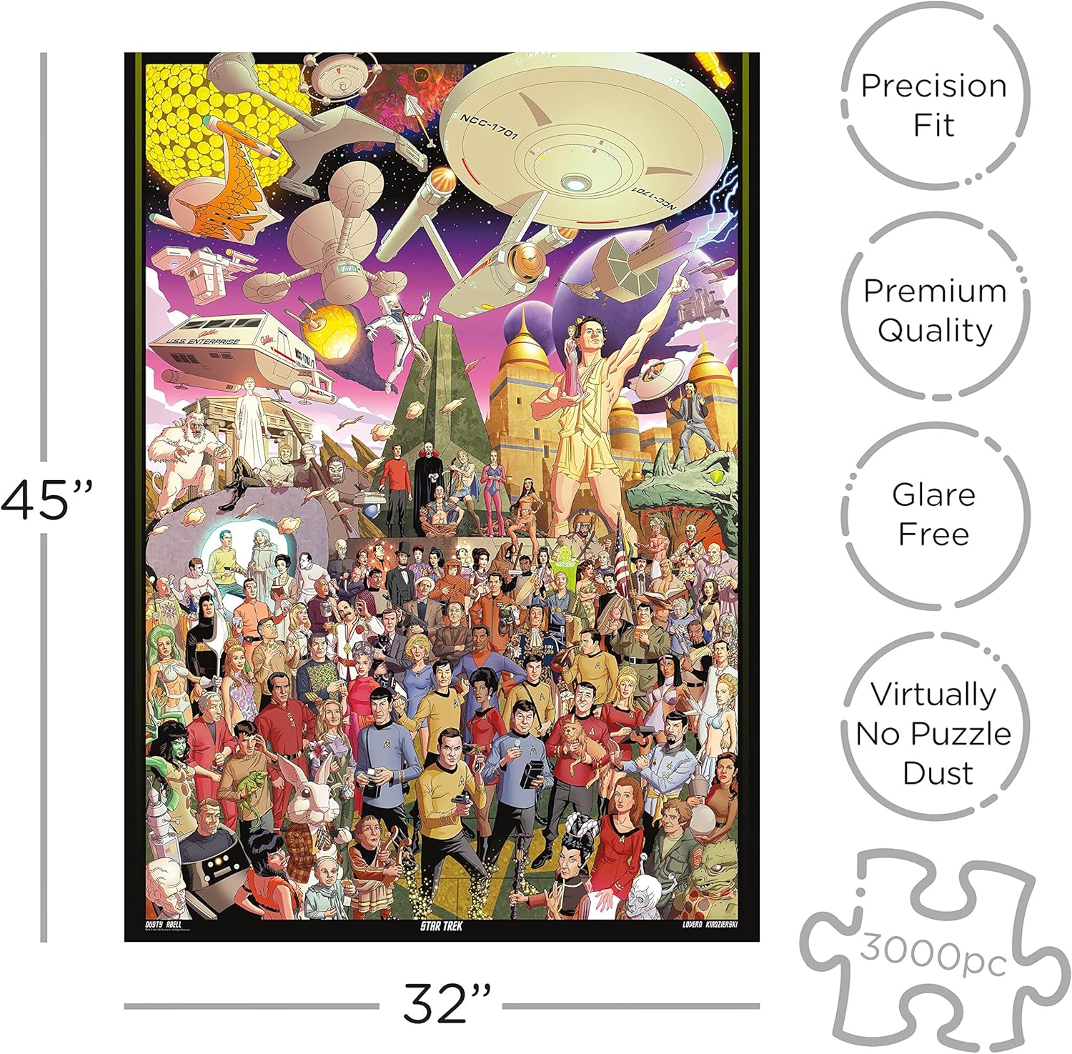 Aquarius Star Trek Puzzle (3000 Piece Jigsaw Puzzle) - Officially Licensed Star Trek Merchandise & Collectibles - Glare Free - Precision Fit - 32 x 45 Inches
