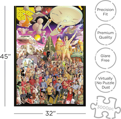 Aquarius Star Trek Puzzle (3000 Piece Jigsaw Puzzle) - Officially Licensed Star Trek Merchandise & Collectibles - Glare Free - Precision Fit - 32 x 45 Inches