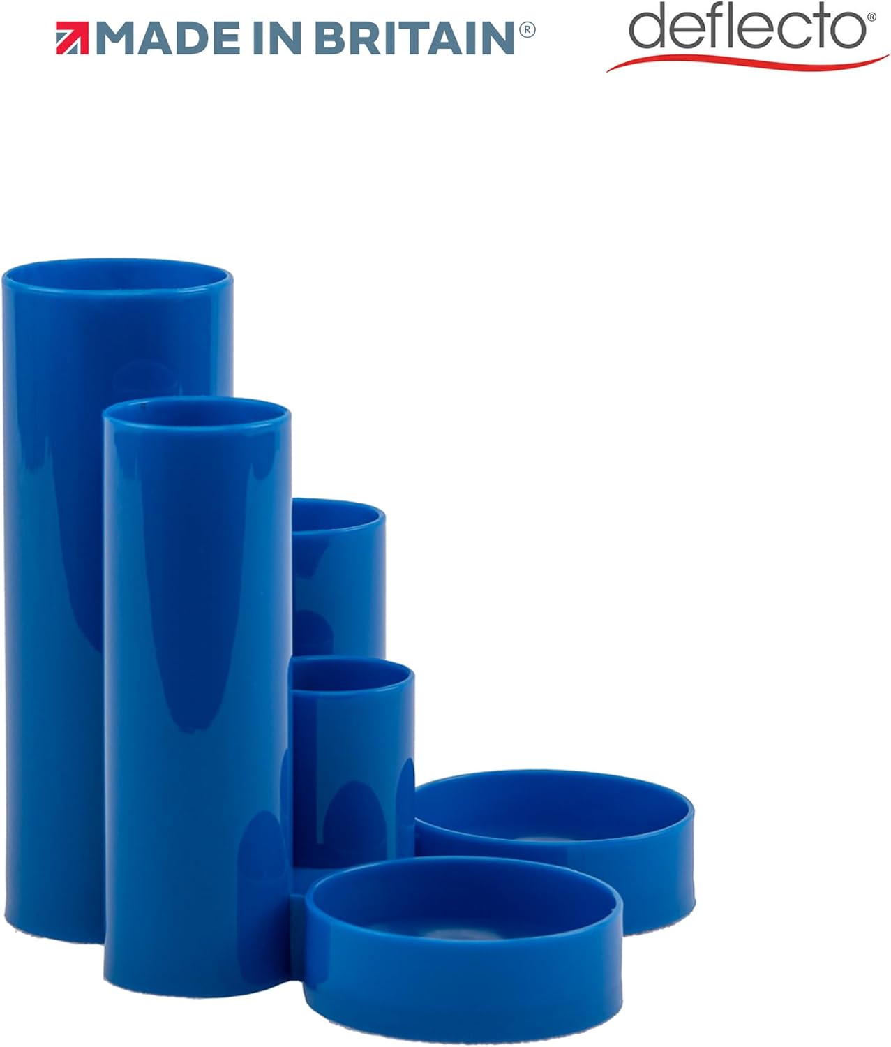 Deflecto Tube Style Pen Tidy Blue - Pencil Pots For Classroom - Desk Tidy - Pencil Holders - Pen Pots For Desk Accessories - Desk Organiser