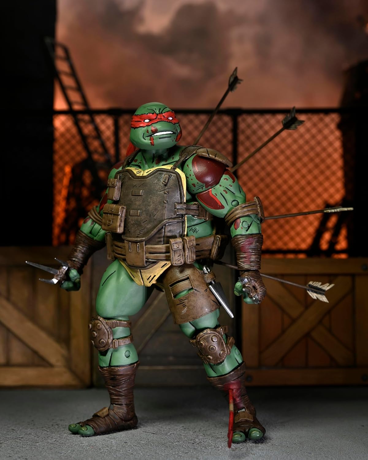 NECA Wounded Raphael Action Figure Ultimate Ronin 18Cm