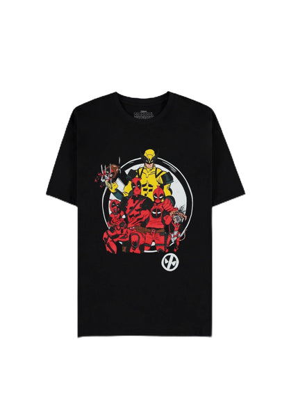 Marvel Deadpool-Family Portrait-Men's Short Sleeved T-Shirt Uomo XXL Nero