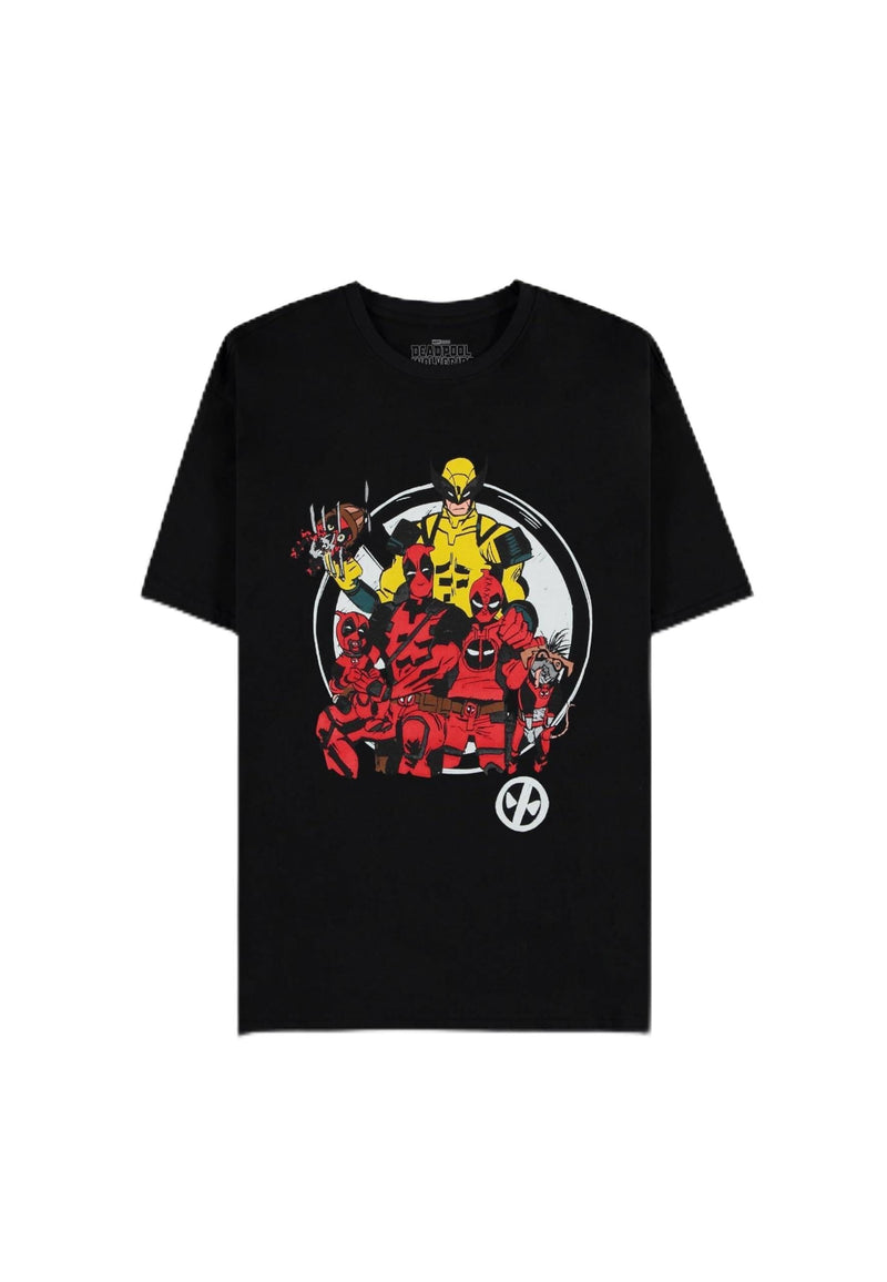 Marvel Deadpool-Family Portrait-Men's Short Sleeved T-Shirt Uomo XXL Nero