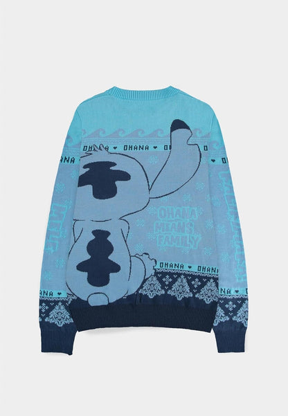 Disney Lilo Stitch Christmas Jumper Felpa Unisex-Adulto XXL Blu