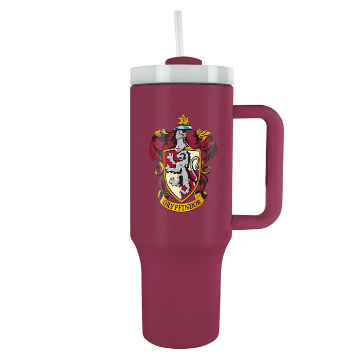 Pyramid International Harry Potter Gryffindor 40oz/1200ML Tumbler with Straw and Lid, Advanced Double-Wall Vacuum Insulation, Keeps Beverages Cold Up to 11 Hours, Hot Up to 7 Hours, BPA-Free