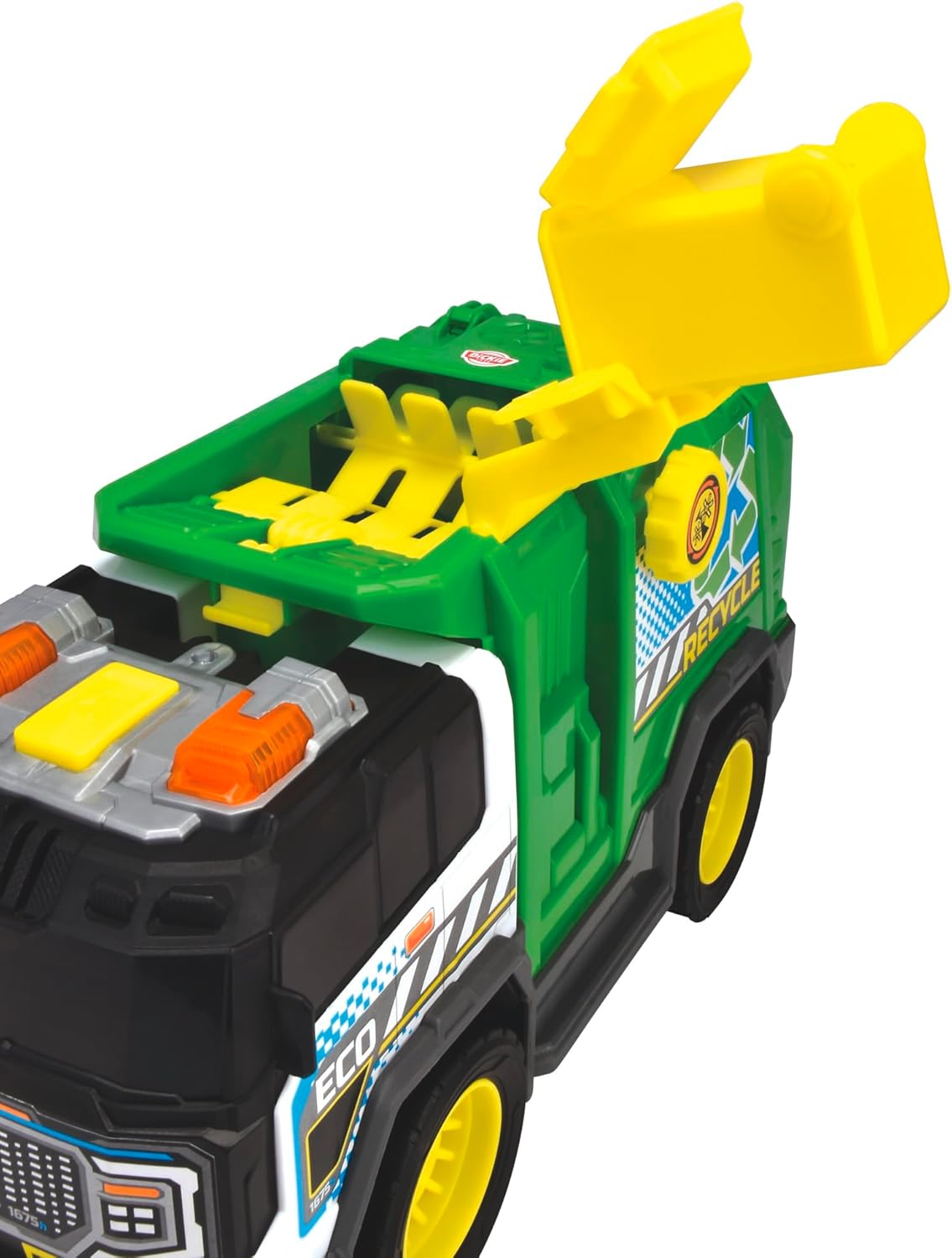 Dickie Toys - Recycle Truck (30 cm) - Large Rubbish Car from 3 Years with Functions & Accessories, Toy Waste Removal for Children with Light & Sound, Includes Batteries