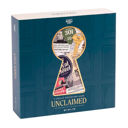 Professor Puzzles Unclaimed Puzzle Adventure Game | Solve Cryptic Mysteries in the Royal Hotel | Fast-Paced Interactive Board Game for Friends and Family | Will You Uncover Lady Danton's Hidden Prize?