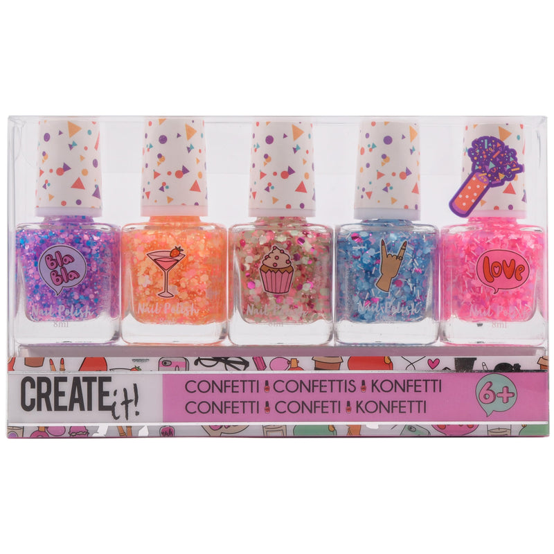 Create It! 84147 - Coriandoli per unghie, 5 pezzi