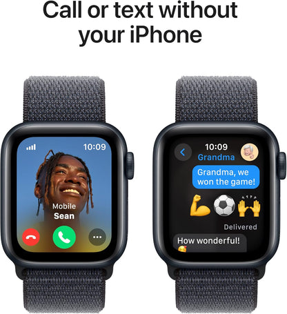 Apple Watch Se (Gps + Cellular) - 2Nd Generation - 40 Mm - Midnight Aluminium - Smart Watch With Sport Loop - Soft Doubl