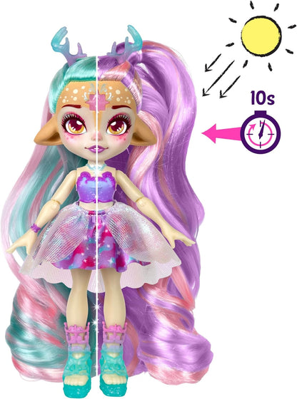 Magic Mixies - Pixlings Deluxe Pack Deerlee the Deer Pixling Now With Shimmer Reveal! Create And Mix A Magic Potion That Magically Reveals A Beautiful 6.5" Pixling Doll