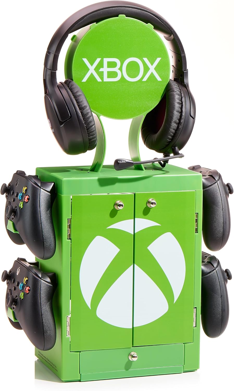 Numskull Casier de Rangement et Support pour Accessoires de Jeu Officiel Xbox Series X – Peut contenir 10 Jeux/DVD, 4 manettes, Un Casque et des Accessoires – Organiseur Compact et résistant