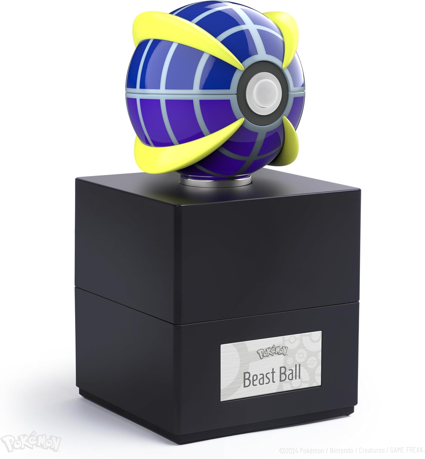 The Wand Company Original Poké Ball Authentic Replica - Realistic, Electronic, Die-Cast Poké Ball with Display Case Light Features – Officially Licensed by Pokémon (Beast Ball