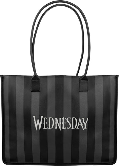 Cinereplicas Wednesday - Nevermore Academy Black Shopping Bag - 41 x 34 cm - Official Licence, black