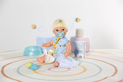 BABY born Little Magic Boy 834602-36cm Doll with 7 Lifelike Functions and Accessories - No Batteries Required - Suitable for Children from 1 Years Old, Weiß