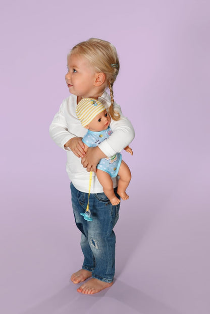 BABY born Little Magic Boy 834602-36cm Doll with 7 Lifelike Functions and Accessories - No Batteries Required - Suitable for Children from 1 Years Old, Weiß