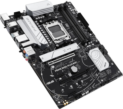 ASUS Prime B650 Plus WiFi, Scheda Madre AMD ATX, Ryzen 9000/8000/7000, DDR5, PCIe 5.0, Supporto M.2, Lan 2.5Gb, WiFi 6E, DP, HDMI, USB-C 10Gbps e USB-C 5Gbps, Thunderbolt, AURA Sync, Nera