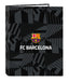 SAFTA F.C. Barcelona Black – Folder with Folios 4 Rings, Ideal for Children of Different Ages, Comfortable and Versatile, Quality and Resistance, 26.5 x 33 cm, Black