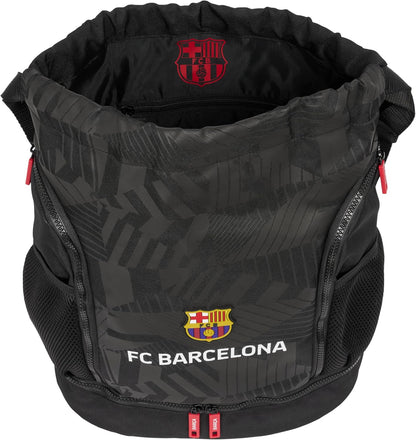 F.C. Barcelona Black – Backpack, Ideal for Children of Different Ages, Comfortable and Versatile, Quality and Strength, 34 x 15 x 43 cm, Colour: Black, Estándar, Casual, Black, Estándar, Casual