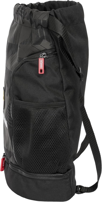 F.C. Barcelona Black – Backpack, Ideal for Children of Different Ages, Comfortable and Versatile, Quality and Strength, 34 x 15 x 43 cm, Colour: Black, Estándar, Casual, Black, Estándar, Casual