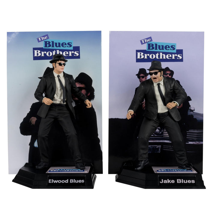 The Blues Brothers Jake & Elwood Blues 6in Posed Figure Gold Label 2-pk McFarlane Toys