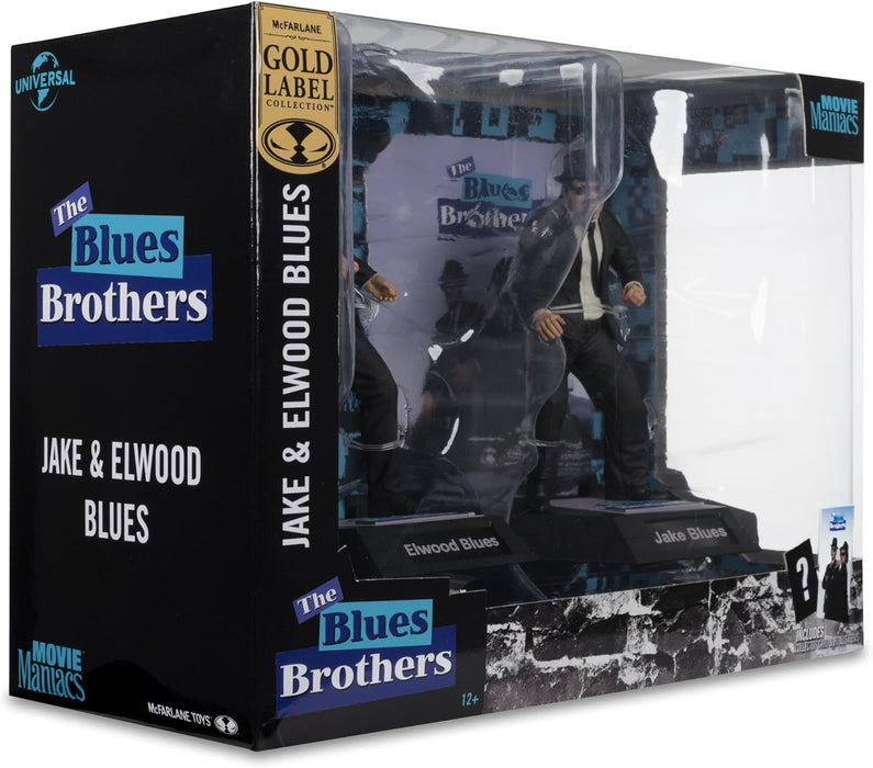 The Blues Brothers Jake & Elwood Blues 6in Posed Figure Gold Label 2-pk McFarlane Toys