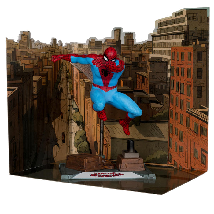 McFarlane Marvel Spider-Man 1:10th Scale Collectible with Scene (The Amazing Spider-Man #38) Gold Label Toys