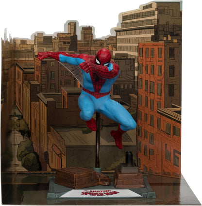 McFarlane Marvel Spider-Man 1:10th Scale Collectible with Scene (The Amazing Spider-Man #38) Gold Label Toys