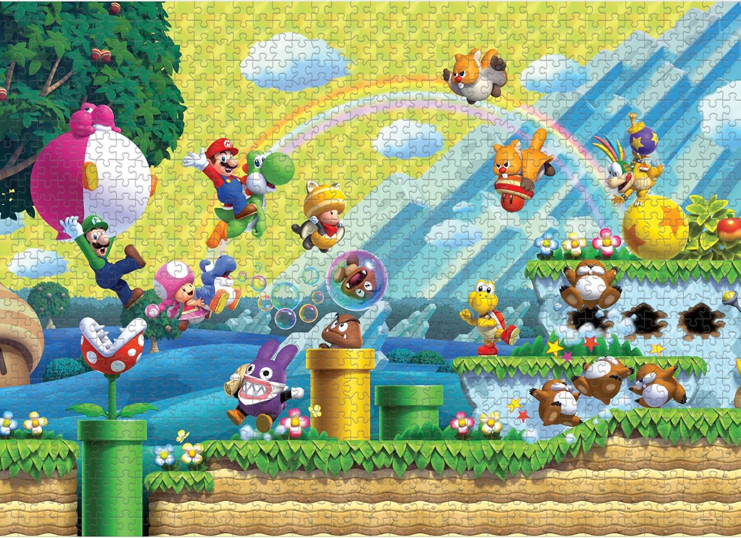 USAopoly Super Mario Chaos and Fun Puzzle - 1000 Piece