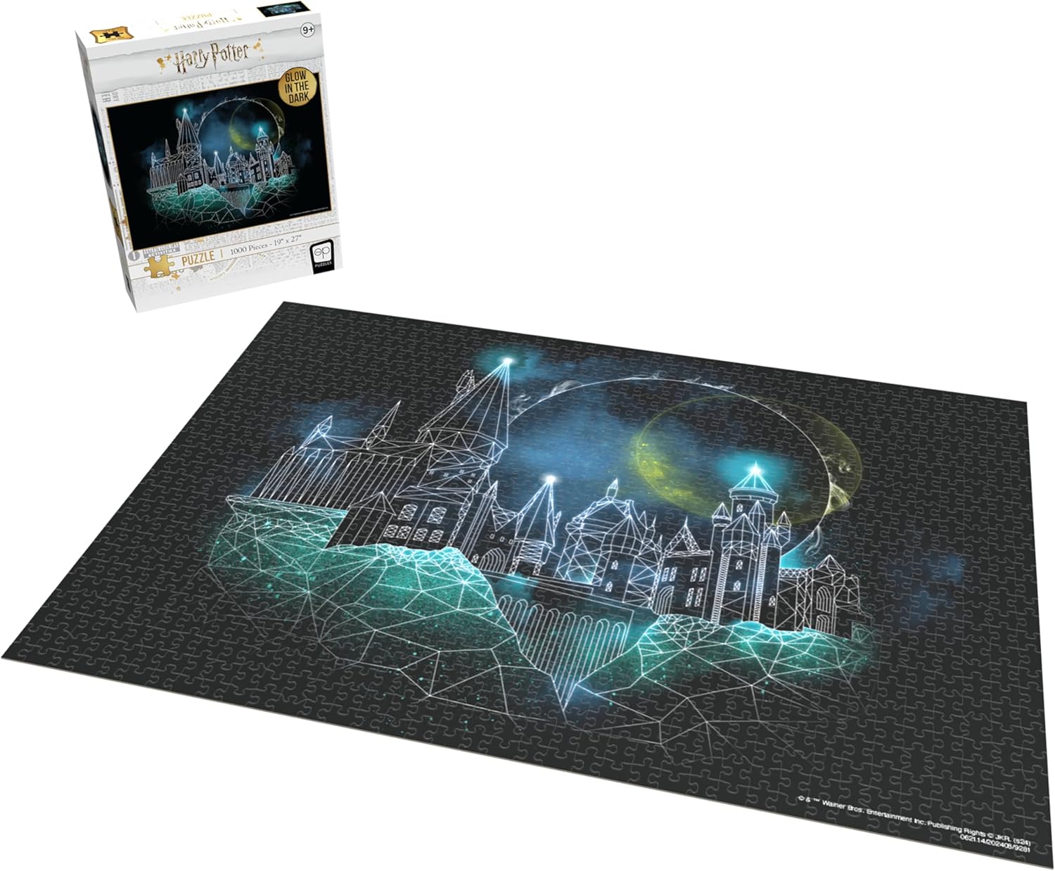Harry Potter Magic of Hogwarts Glow - 1000pc Puzzle New