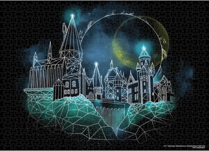 Harry Potter Magic of Hogwarts Glow - 1000pc Puzzle New