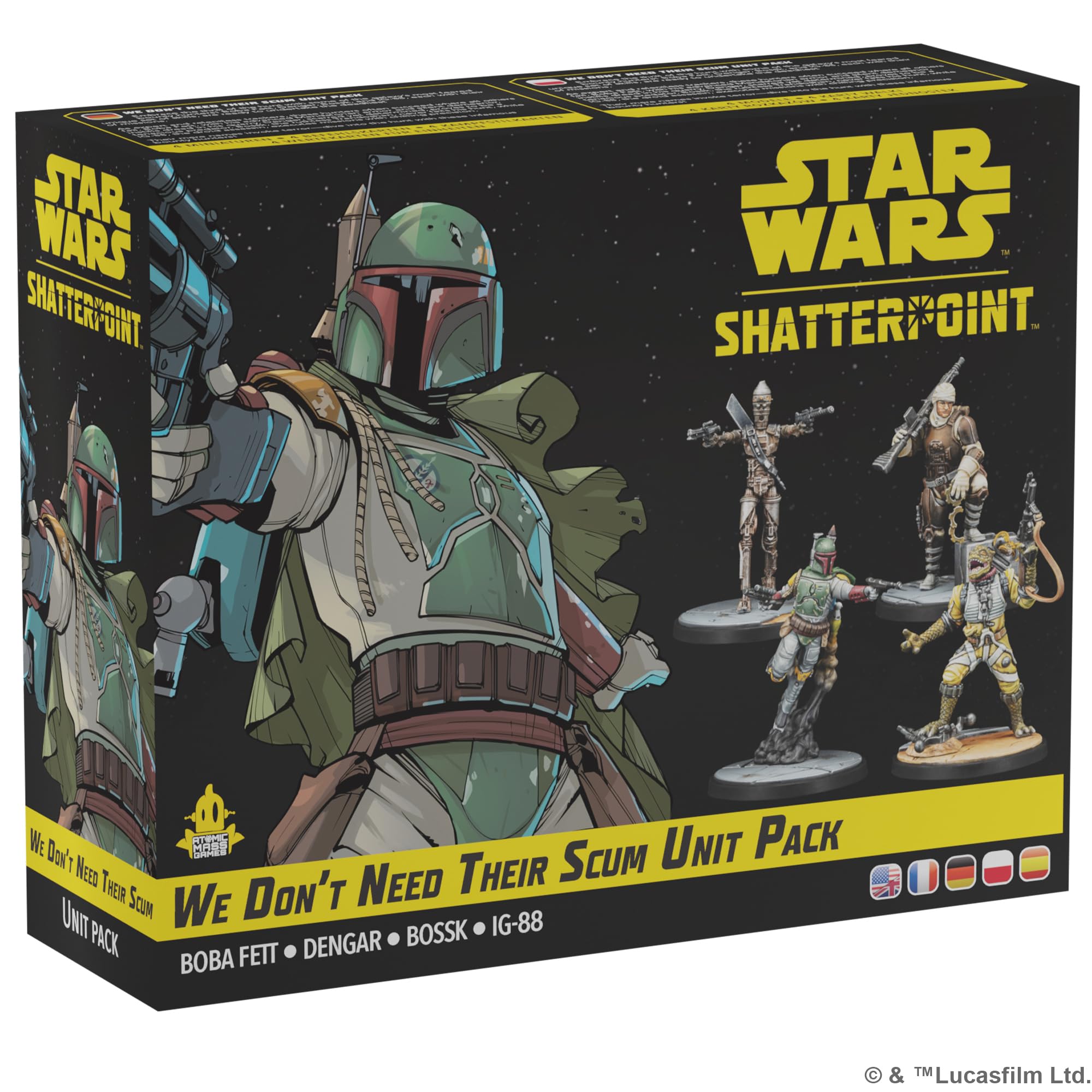 Atomic Mass Games | Star Wars Shatterpoint We Don’t Need Their Scum | Expansión de Miniaturas | A Partir de 14 Años | para 2 Jugadores | 90 Minutos por Partida | Multilenguaje (Incluye Español