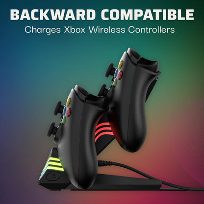 PDP Xbox AFTERGLOW WAVE DUAL CHARGER Black