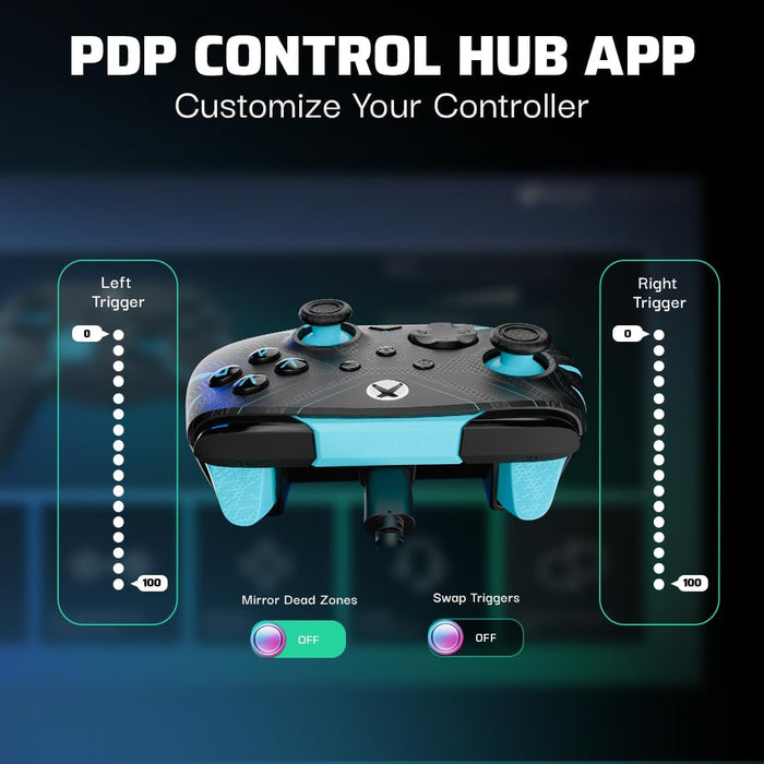 PDP Xbox REMATCH GLOW Wired controller TITAN STEEL