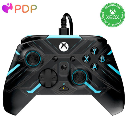 PDP Xbox REMATCH GLOW Wired controller TITAN STEEL