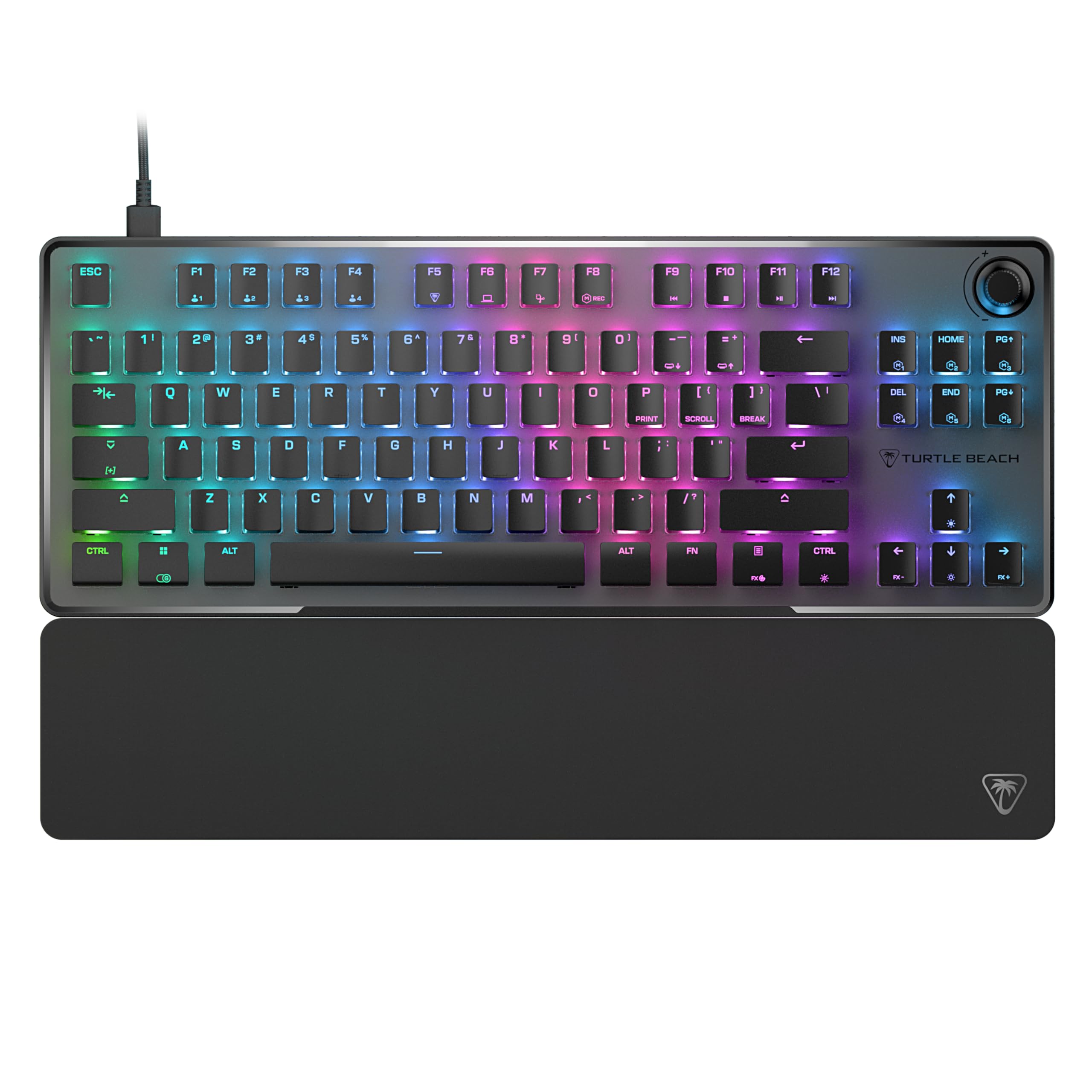 Turtle Beach Vulcan II TKL Pro Magnetic Mechanical RGB Gaming Keyboard – Analog Hall-Effect Switches, Adjustable Actuation, Rapid Trigger, Swappable Keycaps, Tenkeyless Design, Anti-Ghosting – Black