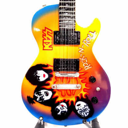 Mini Chitarra Da Collezione Replica In Legno - Kiss- Tribute - Rock And Roll Pas
