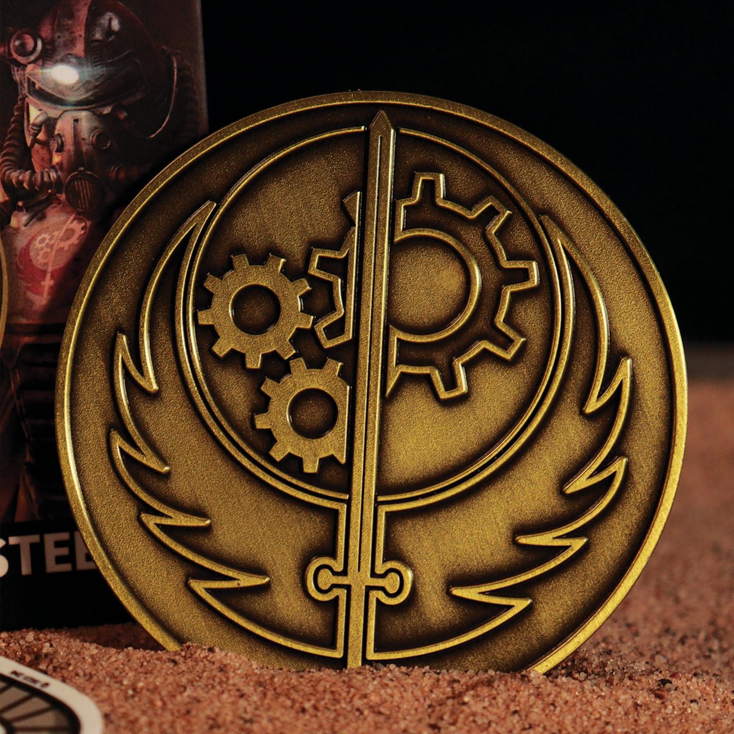 Fallout Brotherhood of Steel Medallion + Vinyl Sticker