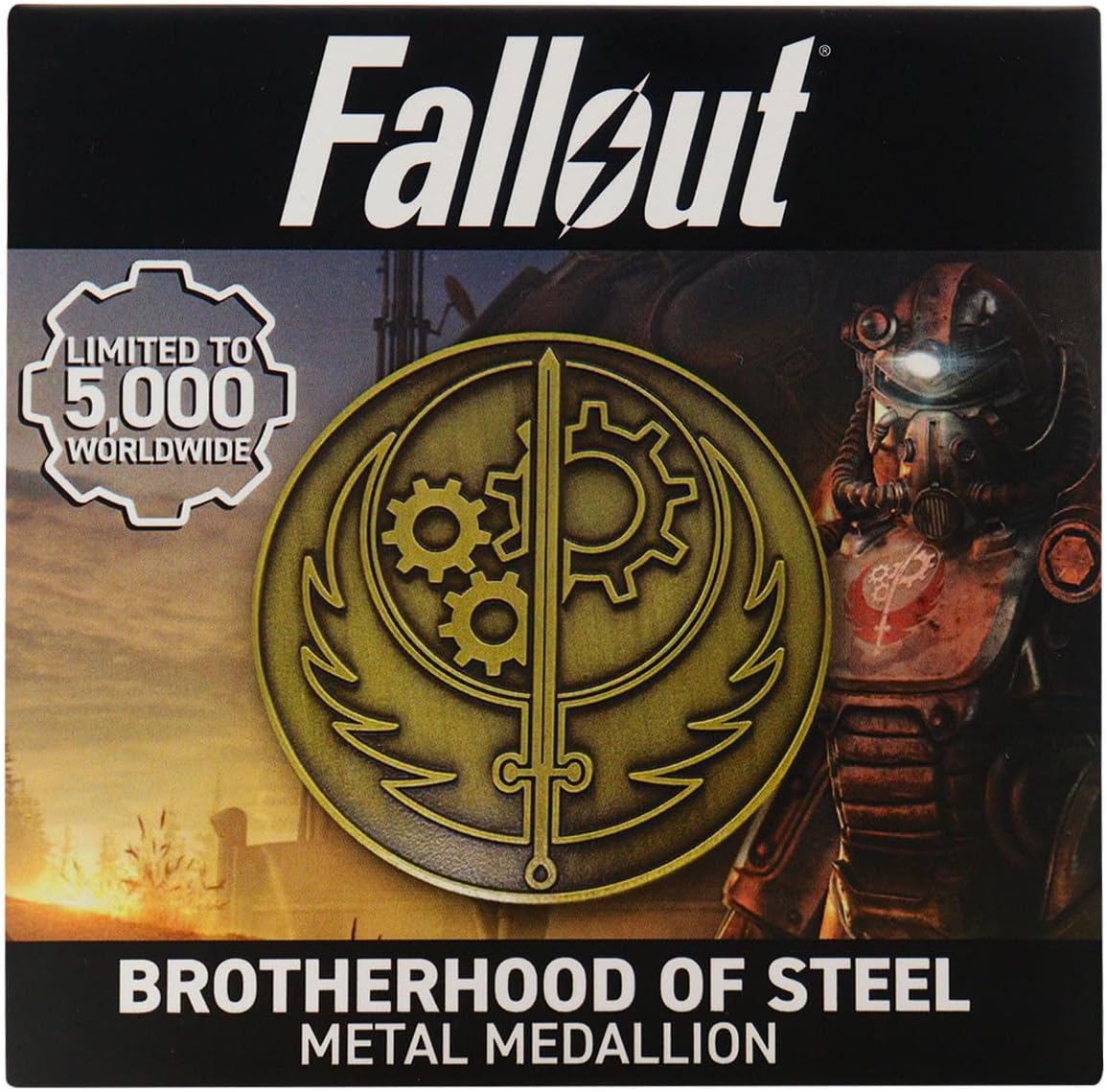 Fallout Brotherhood of Steel Medallion + Vinyl Sticker