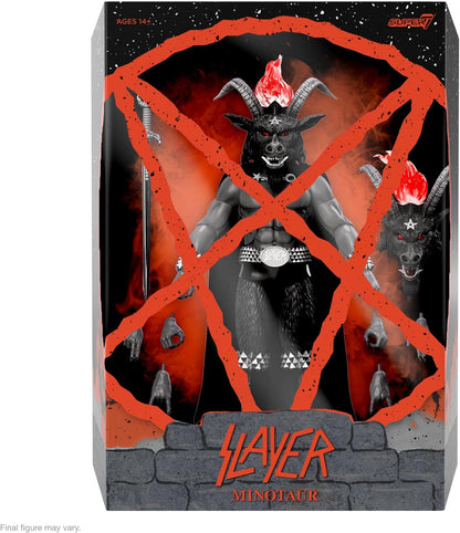 Super7 ULTIMATES! Slayer Show No Mercy Minotaur Black Magic - 7" Slayer Action Figure with Accessories Heavy Metal Collectibles 7-INCH Slayer- Minotaur