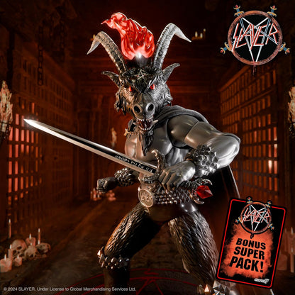 Super7 ULTIMATES! Slayer Show No Mercy Minotaur Black Magic - 7" Slayer Action Figure with Accessories Heavy Metal Collectibles 7-INCH Slayer- Minotaur