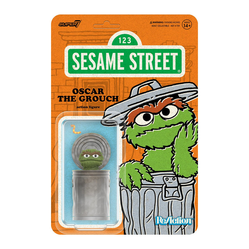 Sesame Street Oscar The Grouch 3 3/4-Inch Reaction Figure