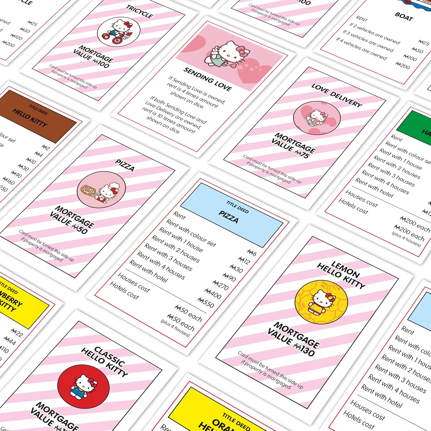 Winning Moves Hello Kitty Monopoly Board Game optimal for 2–6 players and makes a great gift for fans aged 8 and up