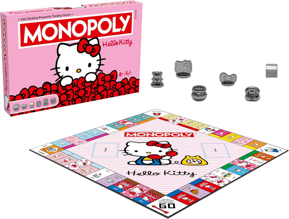 Winning Moves Hello Kitty Monopoly Bordspel optimaal voor 2-6 spelers en is een geweldig cadeau voor fans vanaf 8 jaar