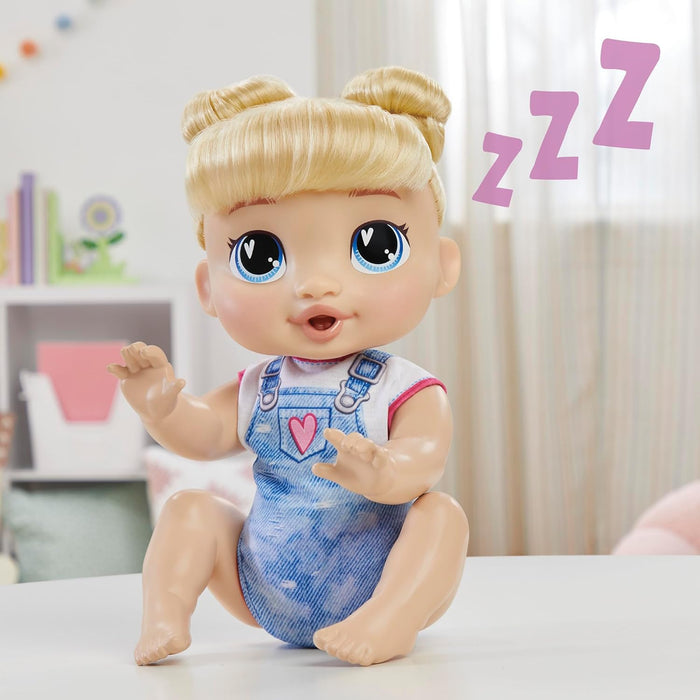 Baby Alive Crawl 'n Play Harper Hugs Electronic Crawling Baby Doll Set, Blonde Hair, Kids Toys for Girls & Boys 3 Years & Up, 10.75 Inches