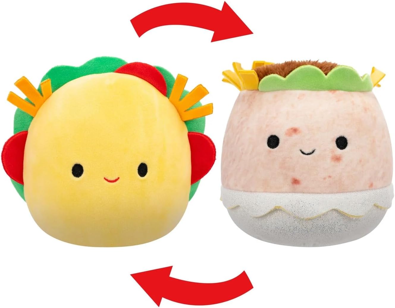 Squishmallows Flip-A-Mallows 5-Inch, Kellytoy Plush, Tex & Bernardo